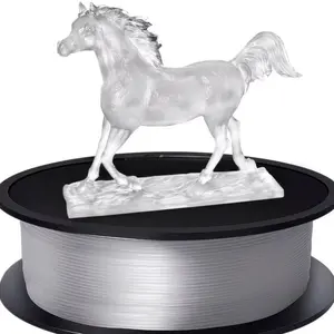 Transparent PETG Filament 1.75mm 1kg/2.2lbs 3D Printer Refill PETG Transparent, Strong Toughness, 1KG(330M) Filament High Precision, Dimensional Accuracy ±0.02mm Refill