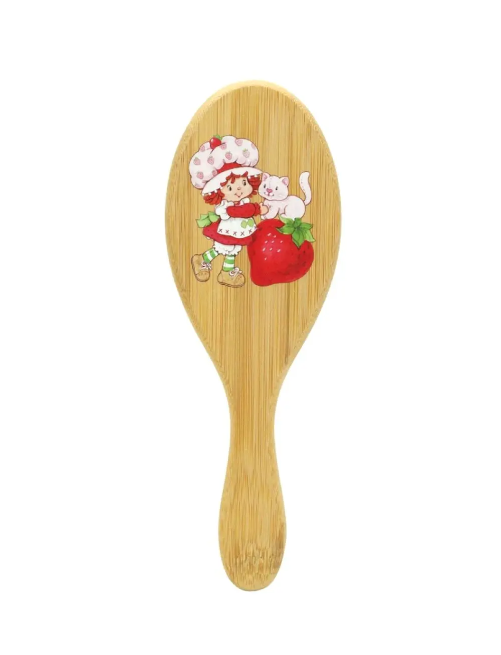 Strawberry Shortcake Wooden Paddle Hair Brush with Gentle Massaging Bristles for Soft Hair Care Anti Static & Anti Tangle