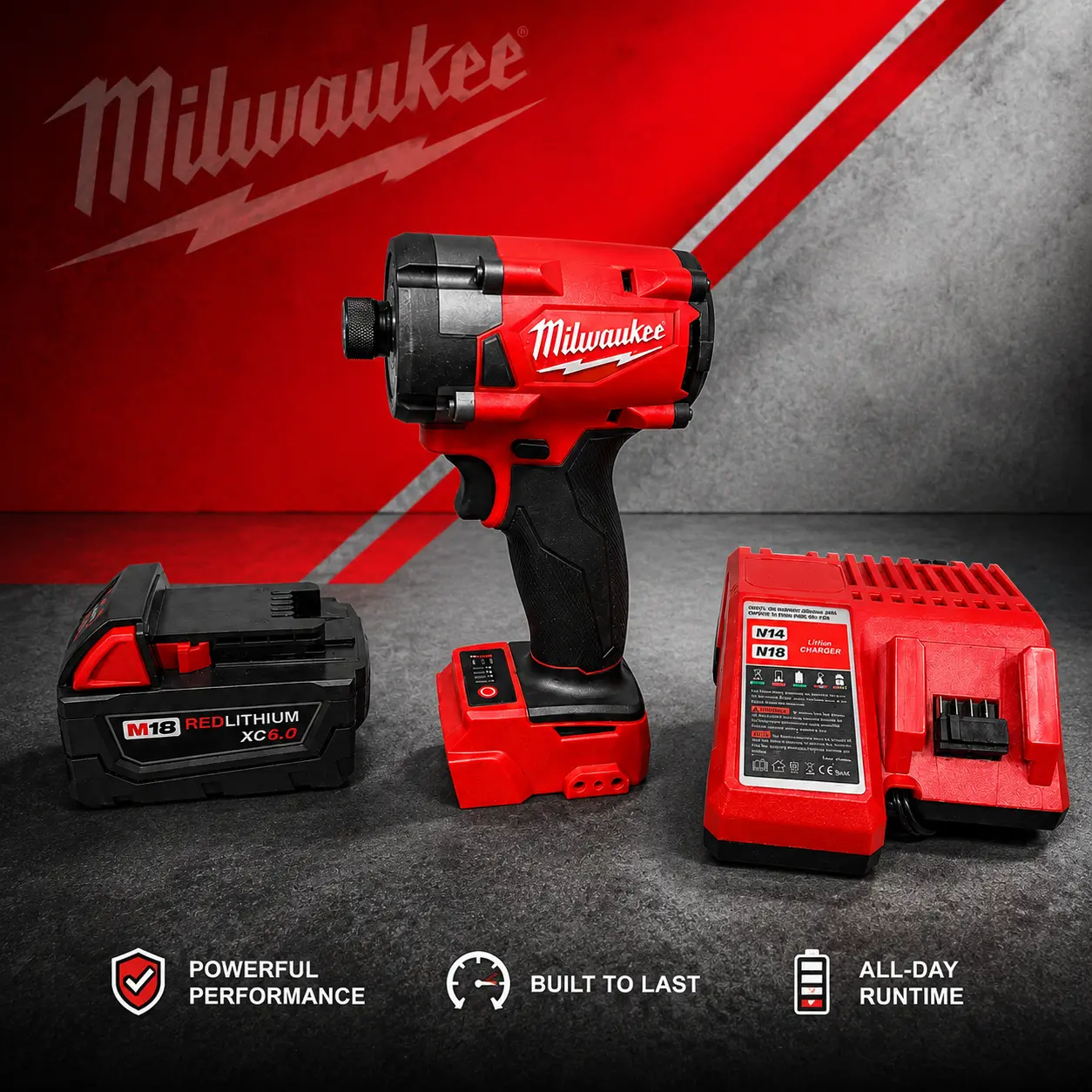 Milwaukee Cordless Impact Compact Screwdriver 18V Brushless Lithium High Torque Electric Tool