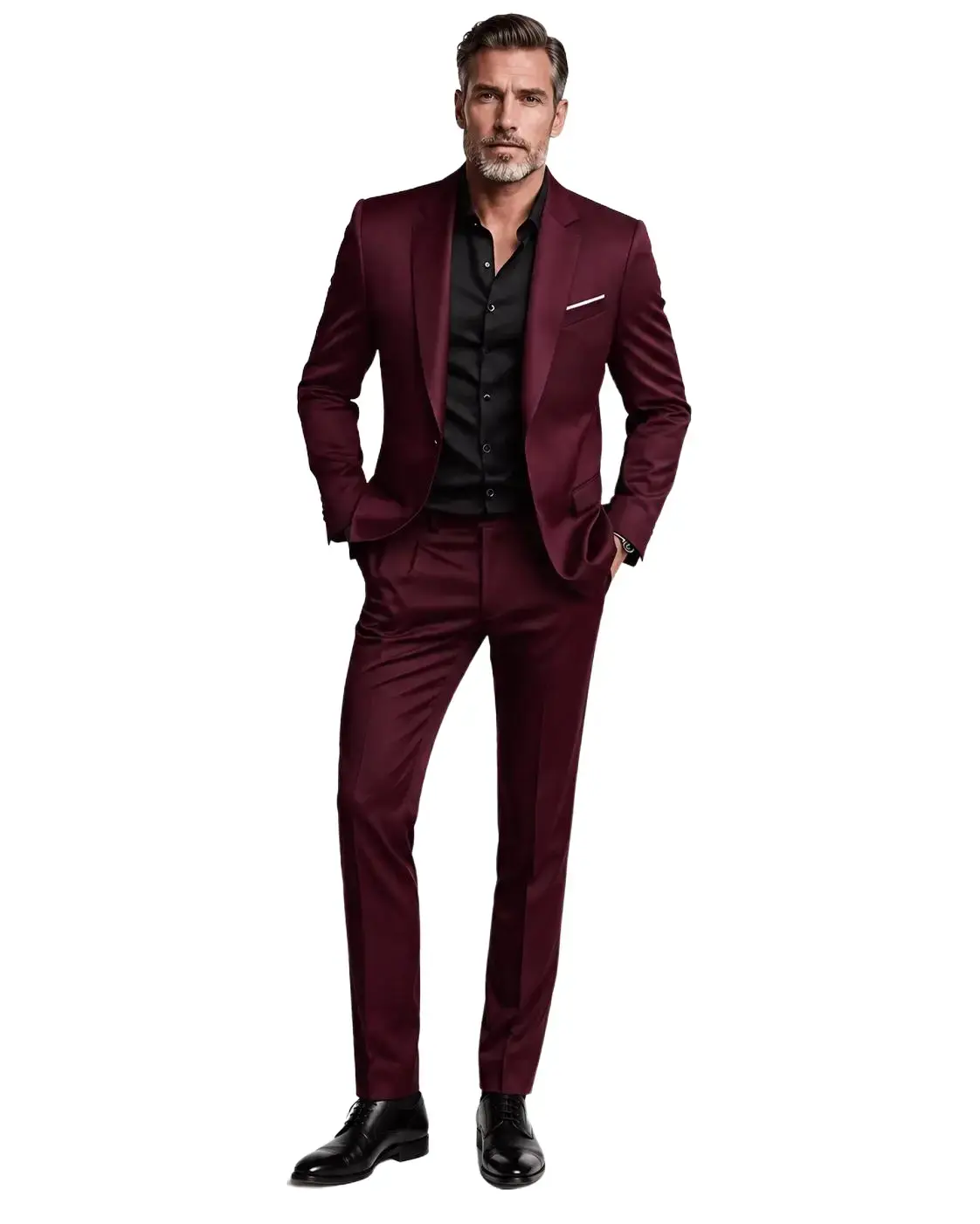 Men’s Slim Fit 2-Piece Suit Set - Korean Style 1-Button Notch Lapel Blazer & Pants, Business Casual Formal Suit for Wedding Groomsmen, Office Wear S-6XL Menswear Classic Decoration Fabric Jacket Leather Matching Outfit