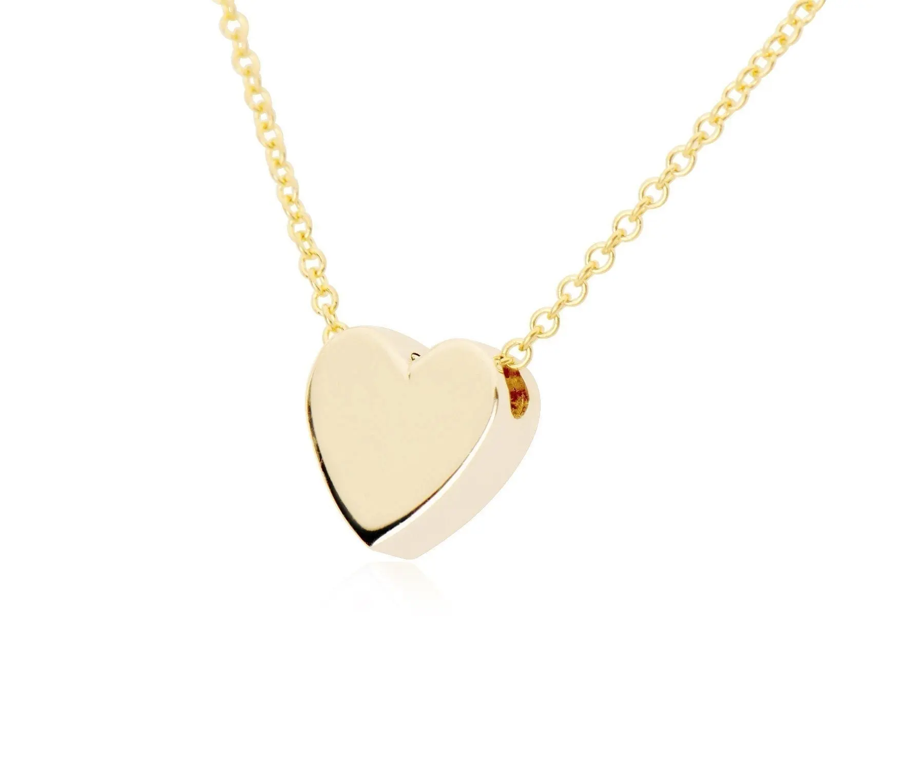 14k Dainty Gold Floating Heart Necklace