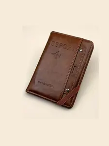 Men's PU Wallet, Fashion Travel Passport Holder, Large Capacity ID Organizer, Card Holder, Ideal Gift for Family, Perfect for Travel, Travel Document Holder, Passport Cover, Travel Accessories