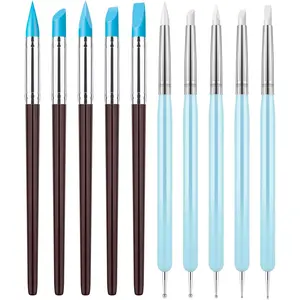 10 count  Clay Sculpting Tool, Modeling Dotting Tool & Pottery Craft use for DIY Handicraft,  Brush, Sculpture Pottery,  Art