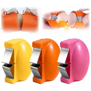 Egg Shell Opener,2026 Upgrade Stainless Steel Egg Cracker Tool, Multifunctional Egg Shell Opener for Raw & Eggs, Handheld Kitchen Gadget for Easy Peeling & Separating (3 Colors)