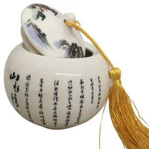 Exquisite Oriental Ceramic Tea / Coffee Storage Jar Crock Canister