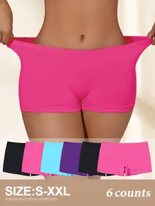 Women's Seamless Safety Pants, One-Piece Anti-Exposure Underwear, Slim-Fit Four-Corner Panties, All Seasons Comfortable Fit, Breathable Seamless Knicker, Seamless Undergarment, Stretchy Panties