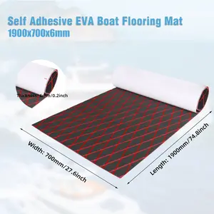 WheelX-Boat flooring EVA foam decking sheet faux teak marine mat marine carpet cooler tops non-slip self-adhesive flooring for motorboat RV yacht kayak swim platform
