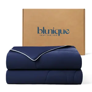 Blunique Cooling Summer Comforter - Breathable Air-Conditioning Blanket Q-Max>0.46 Dual-Sided Technology for Hot Sleepers & Night Sweats Skin-Friendly Lightweight Multiple Colors Available