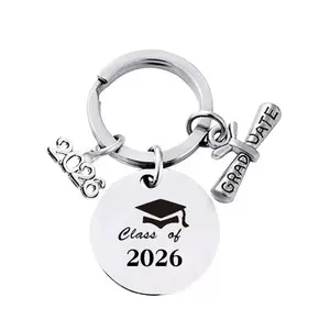 Class of 2026 Graduation Keychain | Metal Keepsake Gift for High School & College，Meaningful Graduation Jewelry Charm Keepsake，Graduation Party Favors
