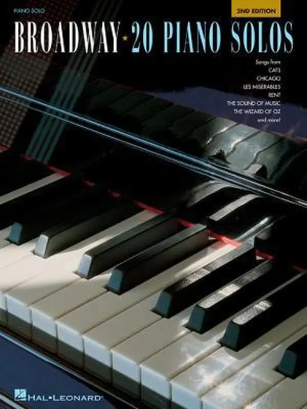 Used Broadway Piano Solos Book - 20 Solos by Hal Leonard Corp., Includes Piano Pieces "Memory", "Tomorrow", "On My Own", "Over the Rainbow" (Paperback), Edelweiss