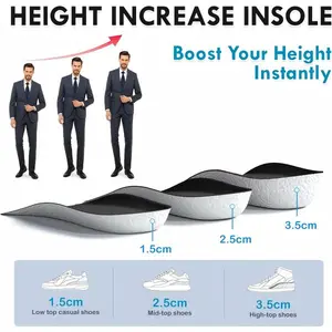 Men Women Invisible Height Increase Insoles Heel Lift Taller Shoe Inserts Pad US