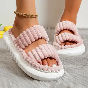 Corduroy Slippers for Women Cloud Shoes with Arch Support Memory Foam House Slipper Indoor Outdoor Bedroom Slides EVA Sole Non-Slip Shoes Womenswear Gifts
