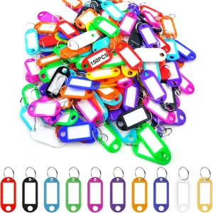Key Tags 150 Pcs Plastic Key Labels with Split Ring Label Window Colored Key Chain Label Tags  Home Office Luggage Bags Suitcases Backpacks ID Tags 10 Colors