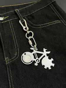 Multifunctional Bicycle Keychain Waist Strap, Creative Unique Accessory, Unisex Couple Style, Fashionable and Practical