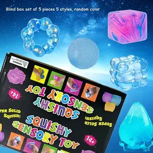 5pcs-Novel Blind Boxes with Different Styles, Rich Kneading, Durable, Slow Rebound, Compact Desktop Decompression Toys, Soft Touch, Sensory Pressure Squeezing Toys, Soothing Anxiety, Creativity, Stress Relieving Toys, Perfect Holiday Party Gifts