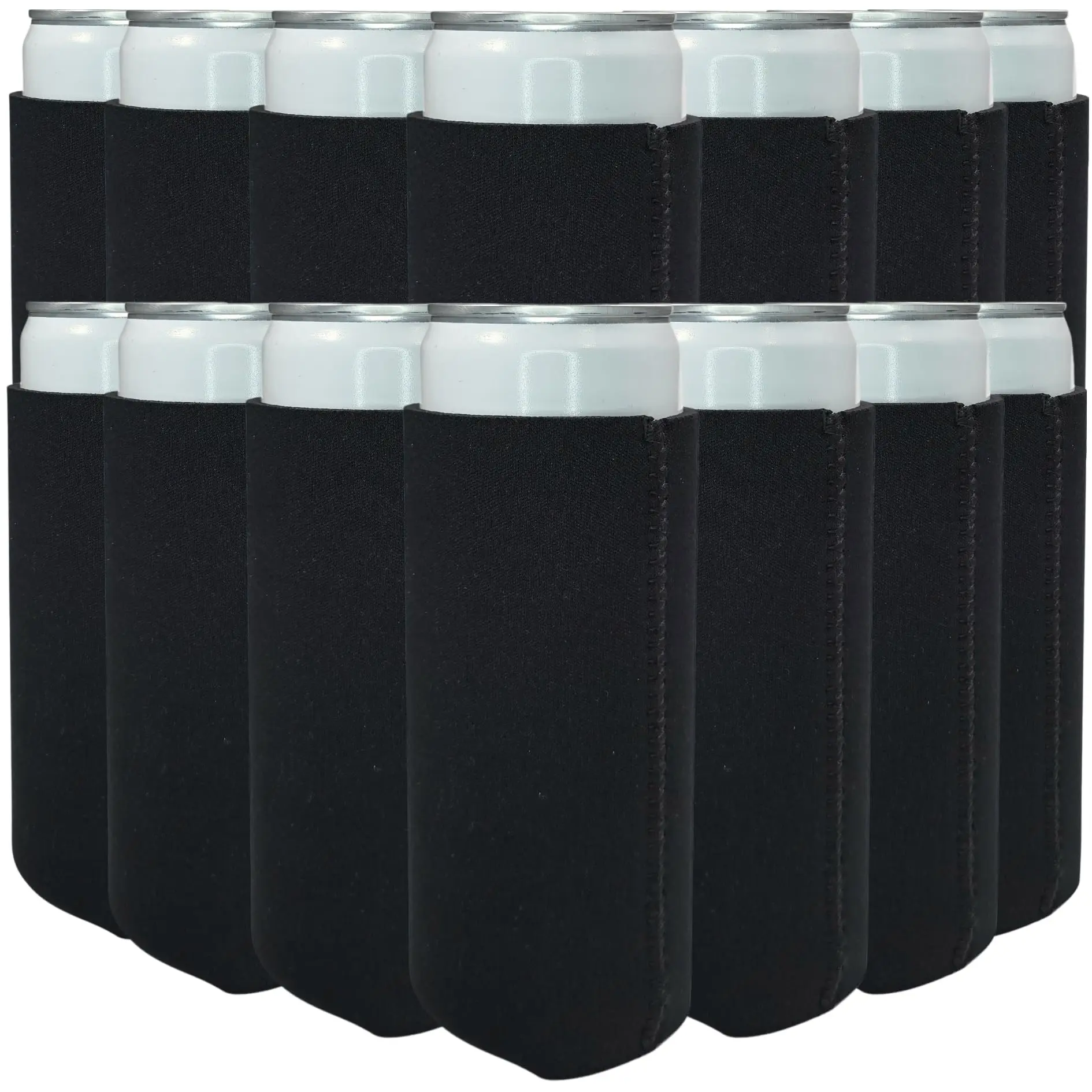 TahoeBay Slim Neoprene Can Cooler Sleeves in Bulk, 50-Pack
