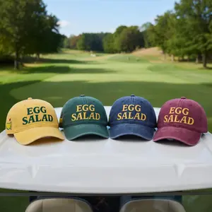 Egg Salad Masters Golf Embroidered Hat, Augusta Inspired Dad Cap, Funny Golf Baseball Cap, Vintage Retro Golf Hat Adjustable, Trending Masters Week Gift for Men Women