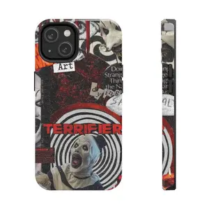 Retro Art The Clown Terrifer 3 Phone Case- A tough- dual-layer phone case with a horror movie fan print- a cool and stylish accessory for fans of the genre