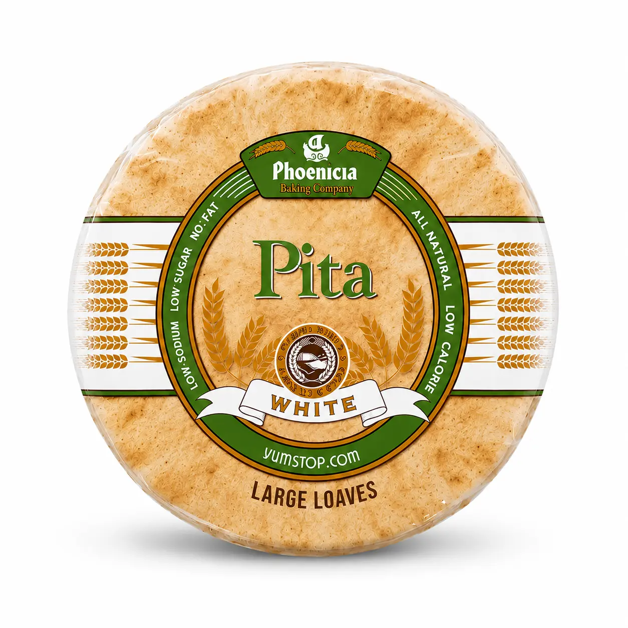 Phoenicia Large White Pita Pocket Bread, 9 Pieces - 681g Food