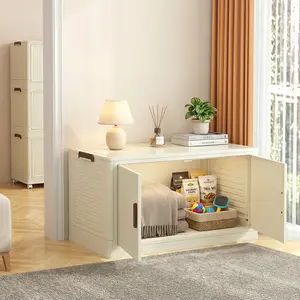 Foldable Storage Box 128QT Stackable Storage Cabinet with Wheels, Available in 1-5 Tier Options, No Assembly Collapsible Organizer for Bedroom Kitchen Bathroom Garage, Space Saving Home Essential