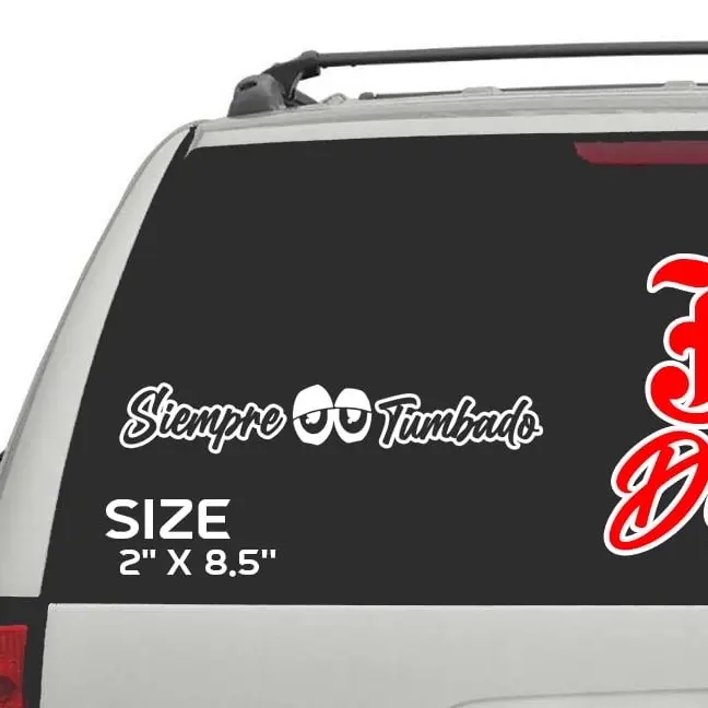 Siempre Tumbado Removable Car Vinyl Decal Set, Customizable Long-Lasting Vehicle Decor Stickers, Easy-to-Apply Durable Automotive Exterior Accessory