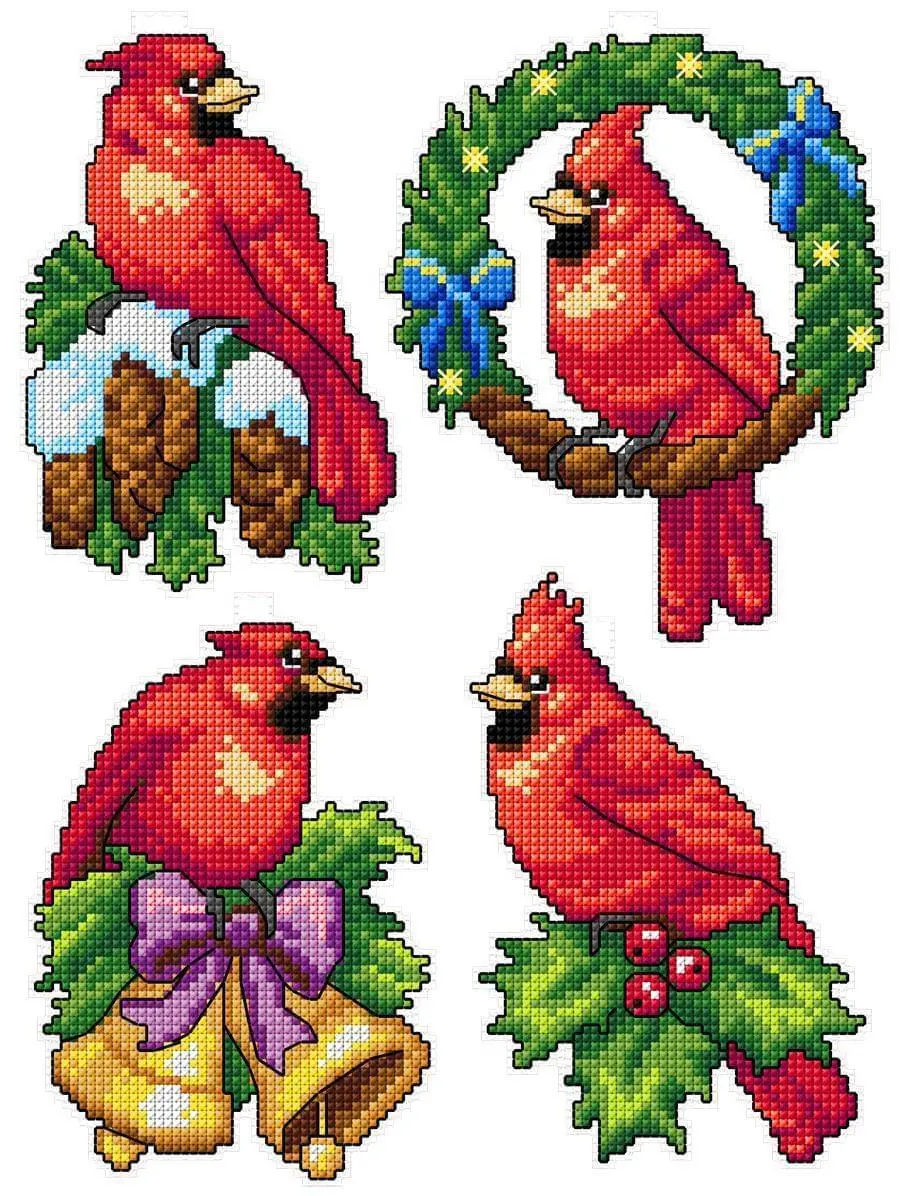 Cardinals Counted Cross Stitch Kit by Crafting Spark 106CS