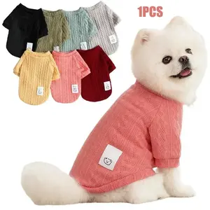 Pet Clothes Warm Sweater for Bichon Teddy Poodle Puppy Dogs, Autumn Winter Knitted Bottom Layer, Cozy Dog Clothing for Cold Weather