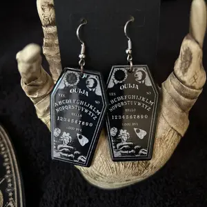 Ouija Coffin Earrings