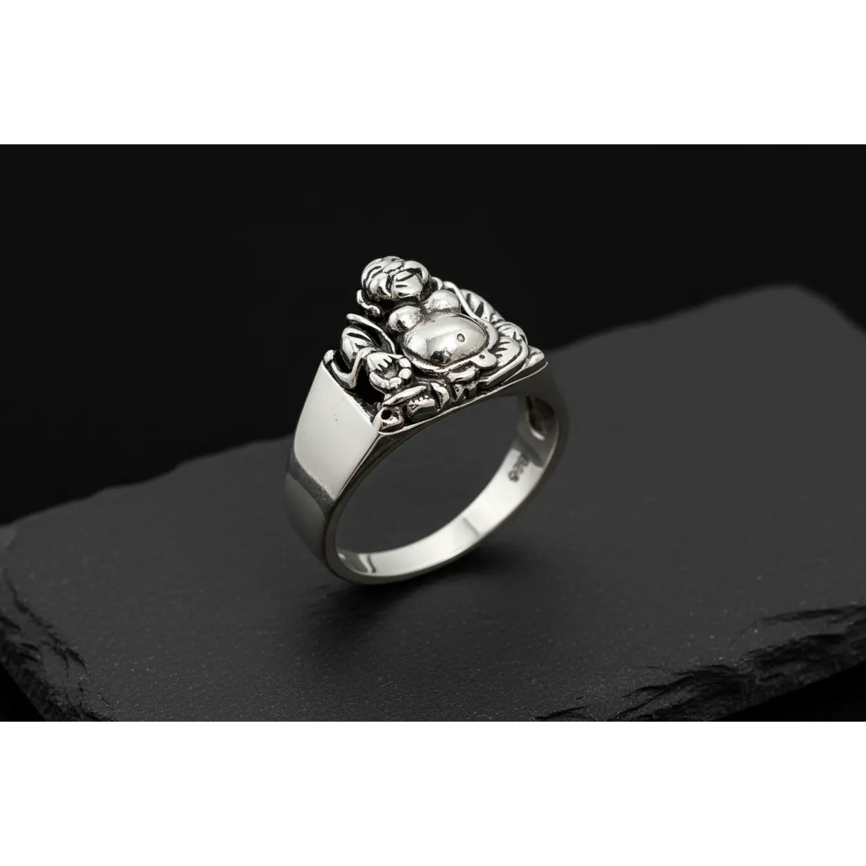 Sterling Silver 925 Buddha Ring