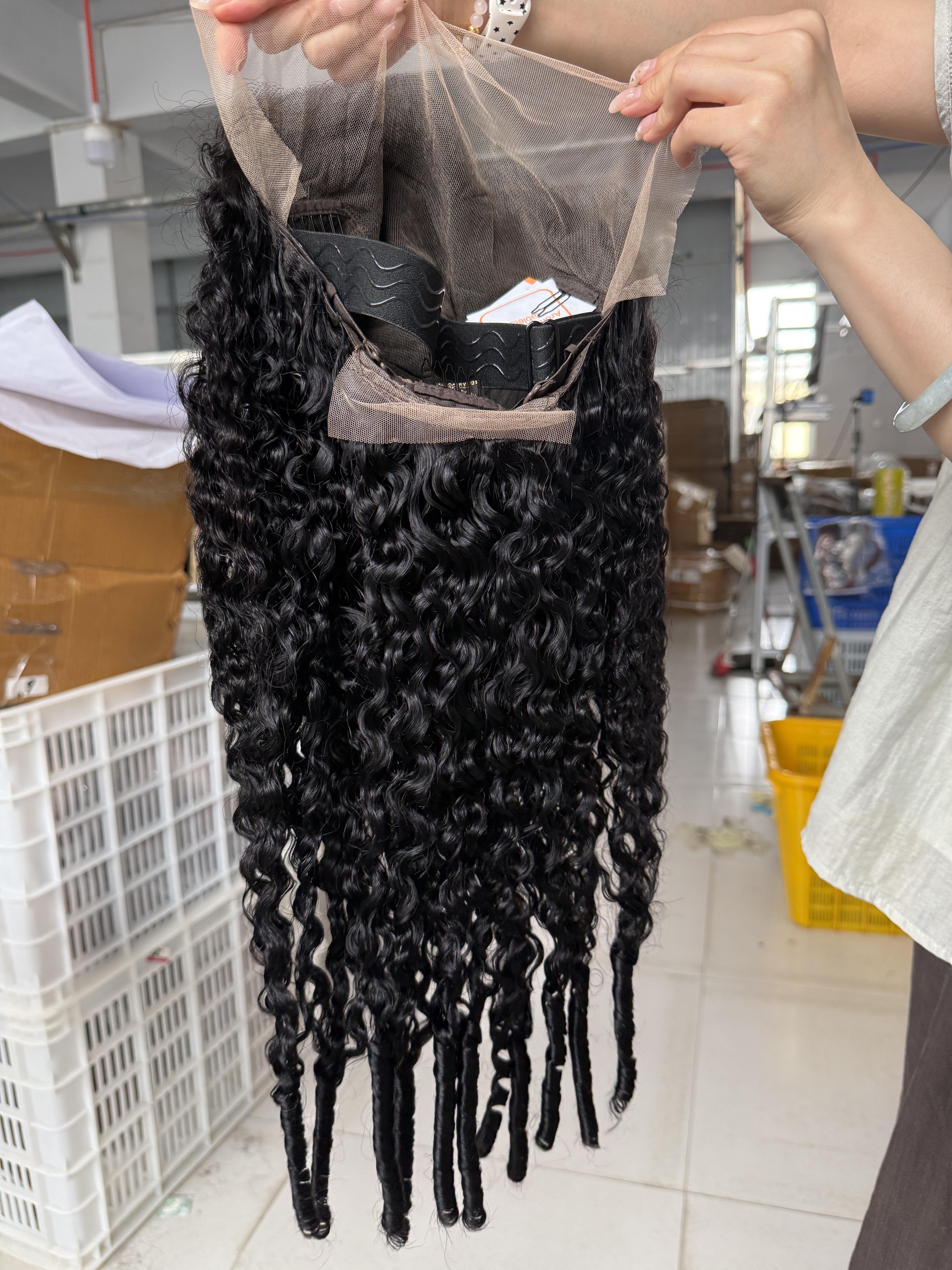 Bling Hair Transparent Brazilian 13x6 Deep Wave Lace Front Human Hair Wigs For Women 180 Density HD 13x6 Kinky Curly Lace Frontal Wigs 36 38 Inch Natural Black Color Preplucked Hairline Wigs