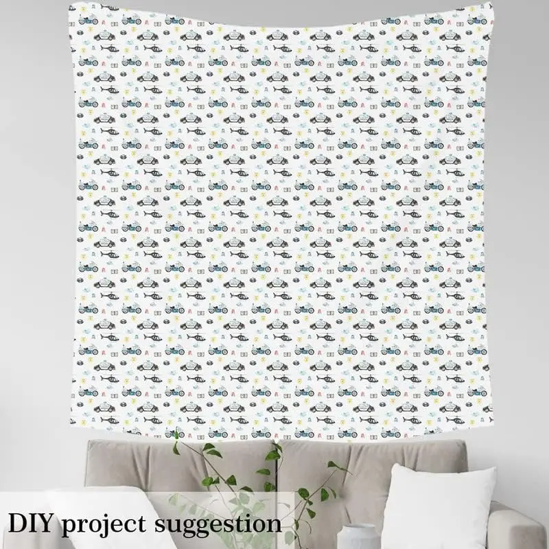 Feelyou Waterproof Police Car Fabric Design Upholstery Fabric by the Yd - Durable Indoor Textile, 2 Yd (36" x 58", 72" Length, Multi-Size) for DIY Cushions, Emergency Responder Vehicle Accents