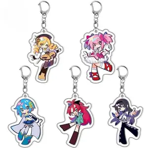 Anime Puella Magi Madoka Magica Keychain - Kaname Akemi Homura Miki Sayaka Tomoe Mami Kyoko Pendant, Cute Keyring Accessory, Fun Charm For Backpack Or Purse | High Quality and Customer Favorite Items