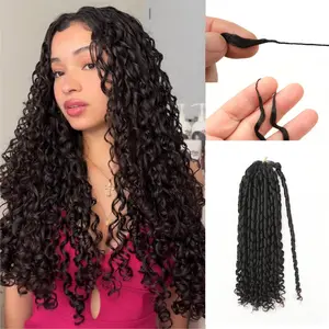 Feather Crochet 5 Packs Human Hair Extension Body Wave/Water Wave/Deep Wave/Burmese Curly/Pixie Curly Pre Separated Natural Black Lightweight 60g Packs Easy Install Full Look