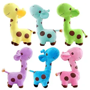 18cm Cute Giraffe Plush Toy Pendant Soft Deer Stuffed Cartoon Animals Doll Baby Kids Toys Christmas Birthday Colorful Gifts