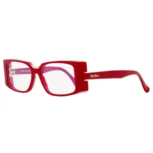Max Mara Rectangular Blue Block Eyeglasses MM5157-B 066 Carmine Red 54mm