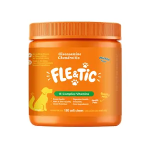 ​ FLE&TIC Bark Goodbye to Fleas & Ticks，Daily Skin Health Supplement for Dogs & Cats ，Omega-3 from Flaxseed & Fish Oil ， Natural Flea Deterrent ，Skin Barrier Support#pethealth#dogjointcare#catvitamins#glucosamine#seniorpet fleatick chews