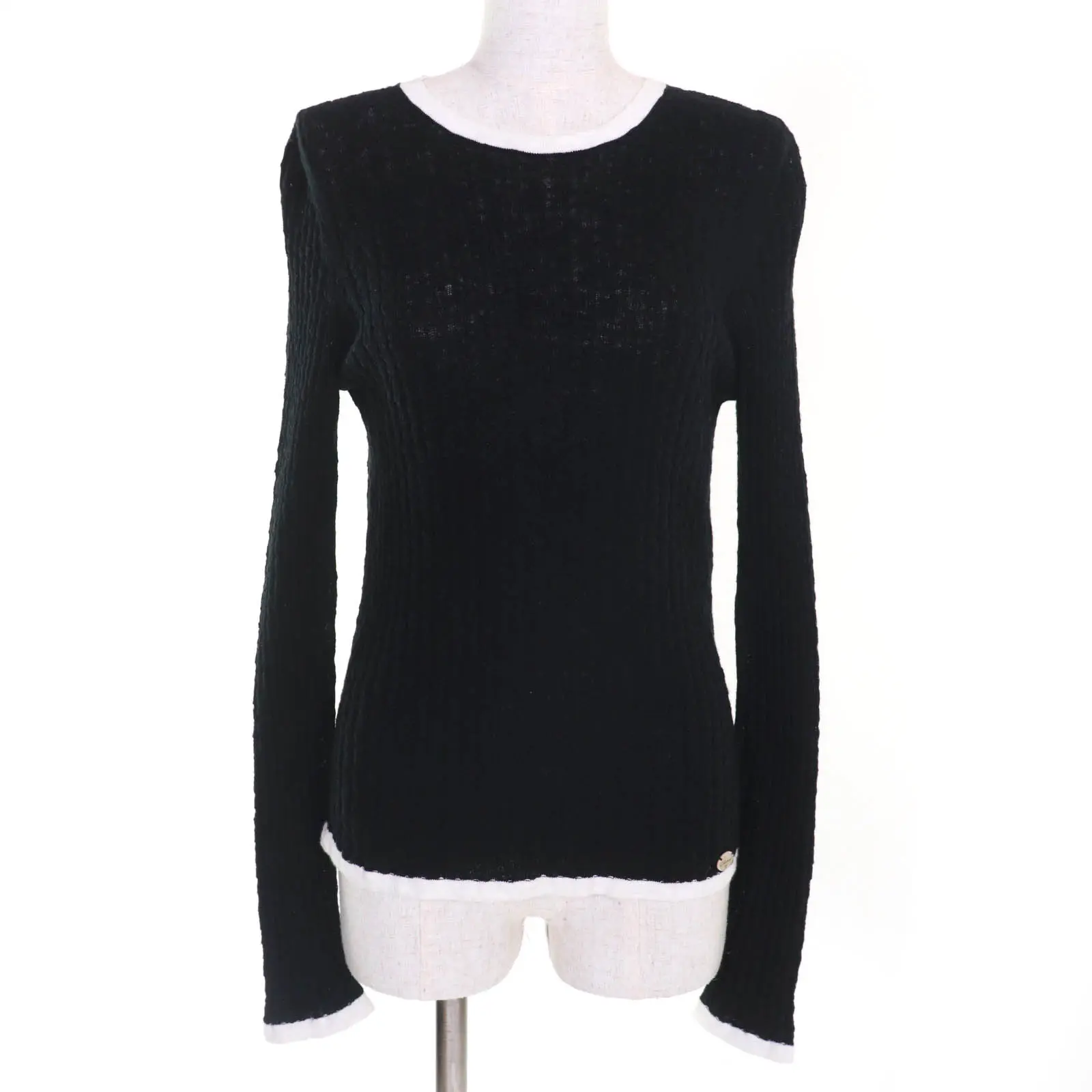 Pre-owned CHANEL Cotton Small Leather Goods Knit Top