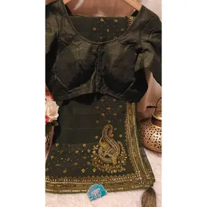 Party Wear saree with Ready to wear blouse