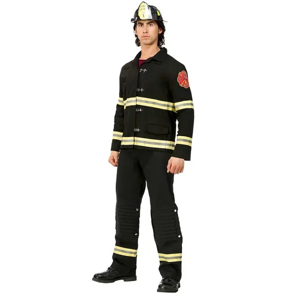 Men's Black Uniform Firefighter Costume Men's Black Uniform Firefighter Costume