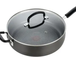 5-Quart Hard Anodized Nonstick Jumbo Cooker with Lid & Helper Handle – Deep Frying Pan, Skillet, Oven & Broiler Safe, Gray