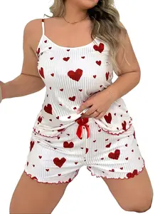 Lounge Sets for Women Pajama Sets 2 Piece Cute Top and  Shorts Camisole Pjs Soft Sleepwear