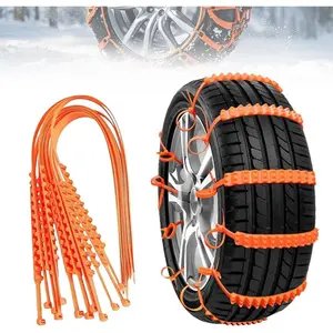 2026 New Anti-skid Chains, Universal Anti-Skid Snow Tire Chains, Emergency Traction Cables for Cars SUVs Trucks, Reusable Winter Safety Chains for Snow Ice Mud (10PCS)