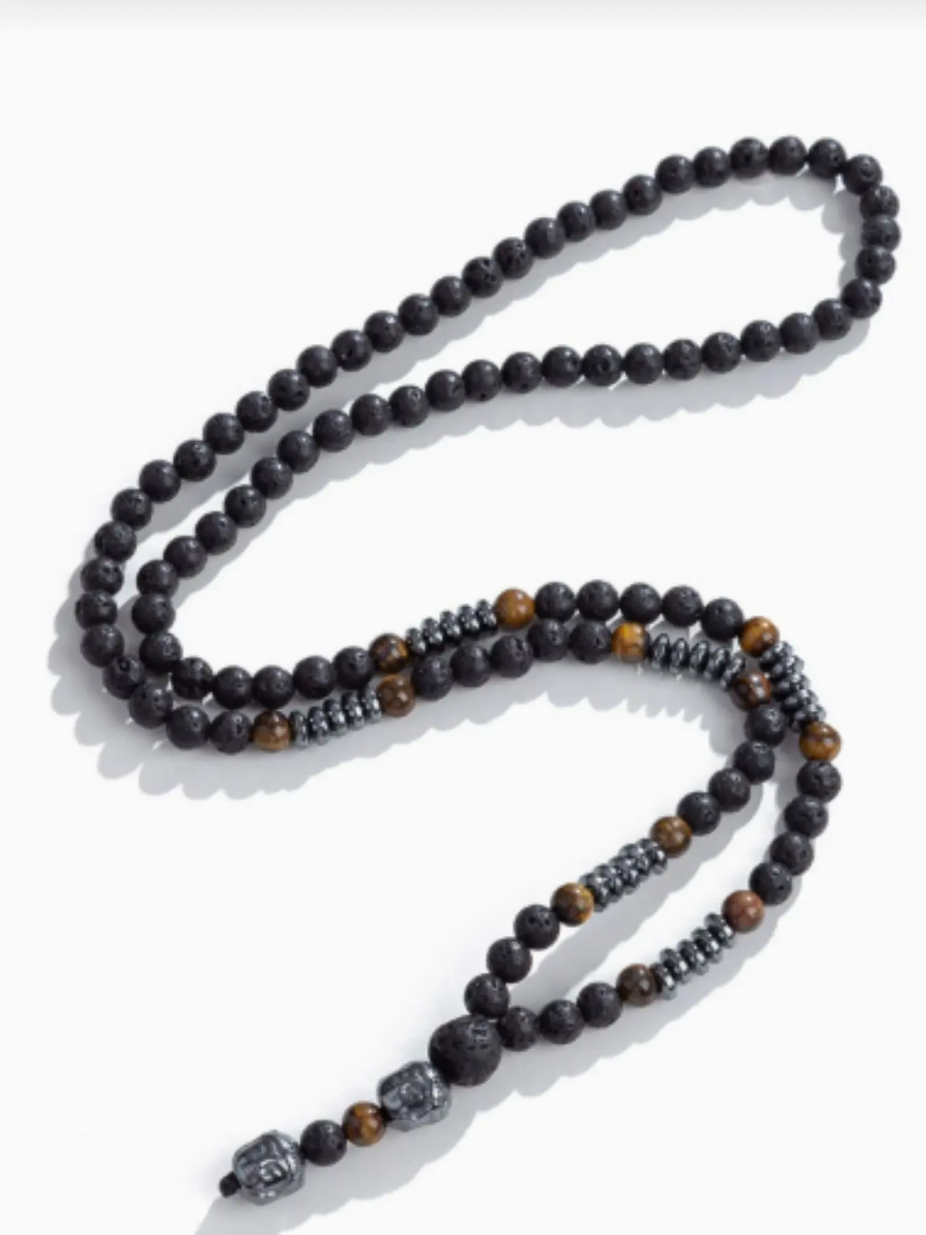 2024 New Style Vintage Volcanic Rock Beaded Necklace, Punk Style Jewelry for Party, Daily Decor, Trendy All-match & Exquisite Jewelry for Birthday Gift, Exquisite Chain Jewelry