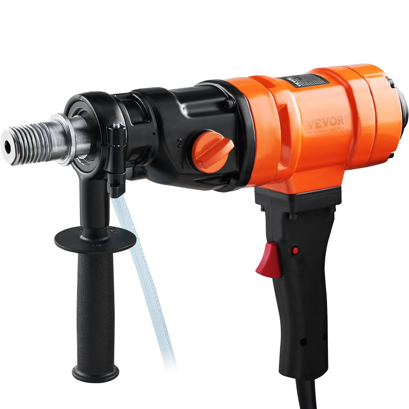 VEVOR Diamond Core Drilling Machine, 4in Handheld Wet Concrete Core Drill Rig, 1100-2400RPM Two Speed & 1-1/4" Thread & 2 Bubble Levels, 3-4in Drilling Diameter for Concrete Brick Block Stone, 1500WSummervibes