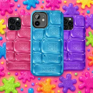 NeeDoh Cool Crush Ice Cube 2D Graphic Hard Phone Case for iPhone Samsung