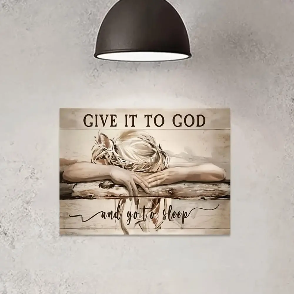Jesus Cross Pattern Framed Canvas Painting, 1 Count Modern Wall Art Painting, Wall Art Decor for Home Living Room Bedroom Office, Ornaments, Modern Home Decoration