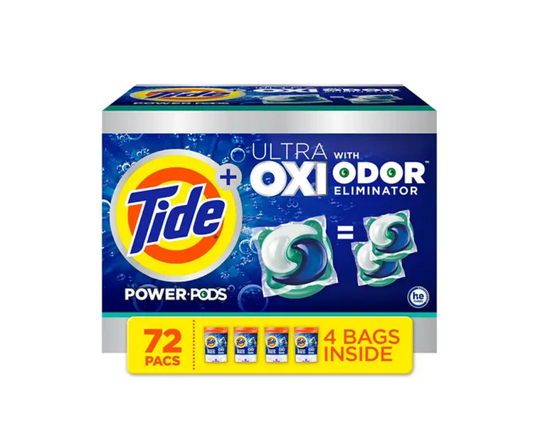 Tide Power PODS + Ultra OXI Laundry Detergent Pacs 72 ct USA Made Detergent Packs