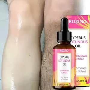 Rozino Ginger Hair Removal Care Oil Gentle 30ML, Silky Smooth Skin, Full Body Use, Rough Skin Treatment, Daily Exfoliation, Portable, High Value, Home Hair Removal