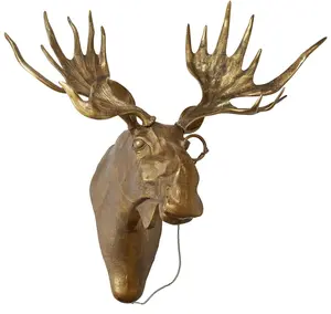Eric + Eloise Collection - Eugene The Moose Antler Monocle Bronzed Aluminum Hanging Wall Mount