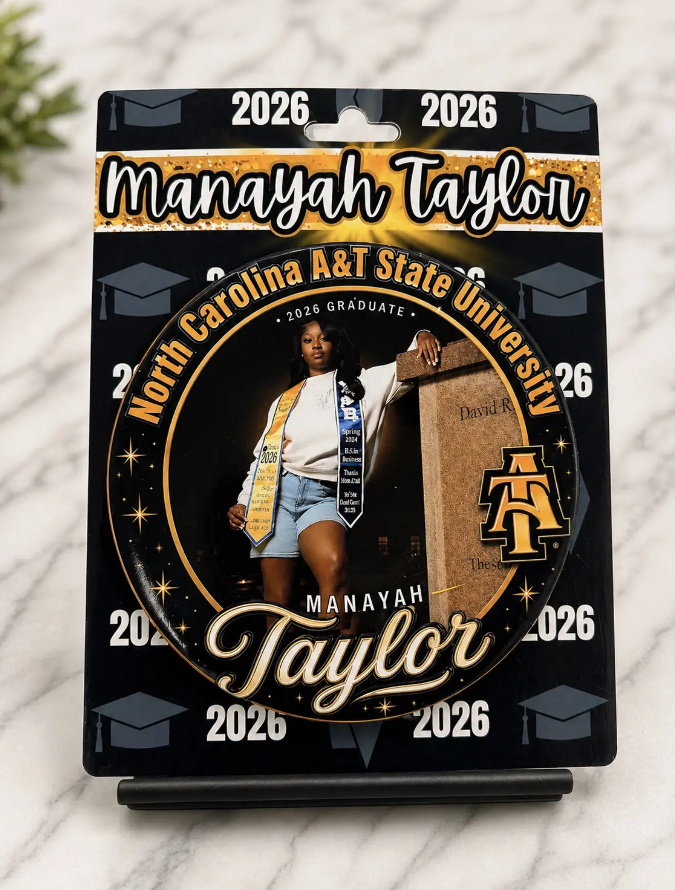 Custom Jumbo Graduation Button | Photo Grad Pin, Class of 2026 Keepsake